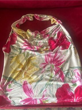 wild fable Floral Halter Tank in Pink, Yellow and Green